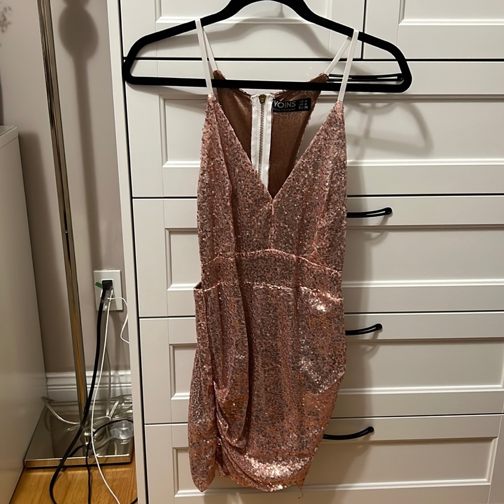 BLUSH SEQUIN DRESS